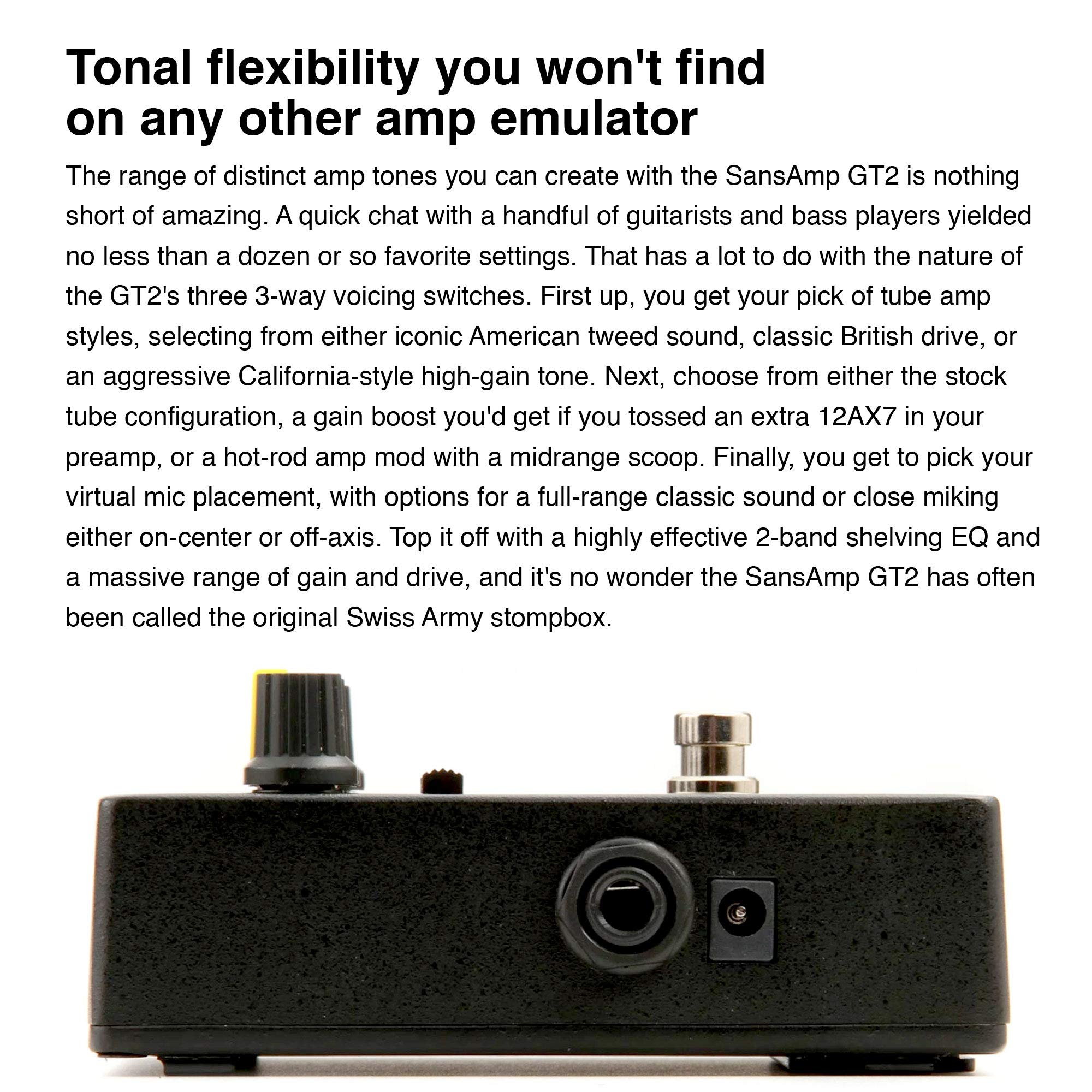 Tech 21 SansAmp GT2 初期型 変換ケーブル付き SANSAMP GT2 TECH21