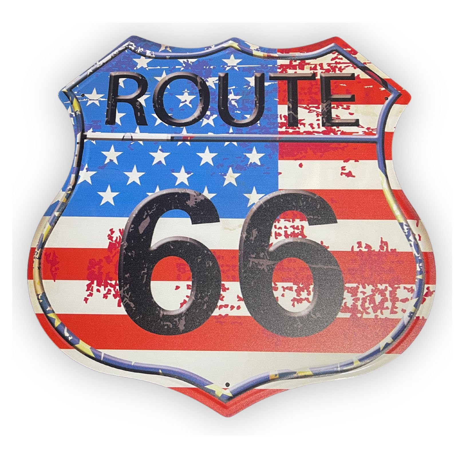 Amazon | 30×30cm ブリキ 看板 プレート ROUTE ルート 66 USA アメカジ