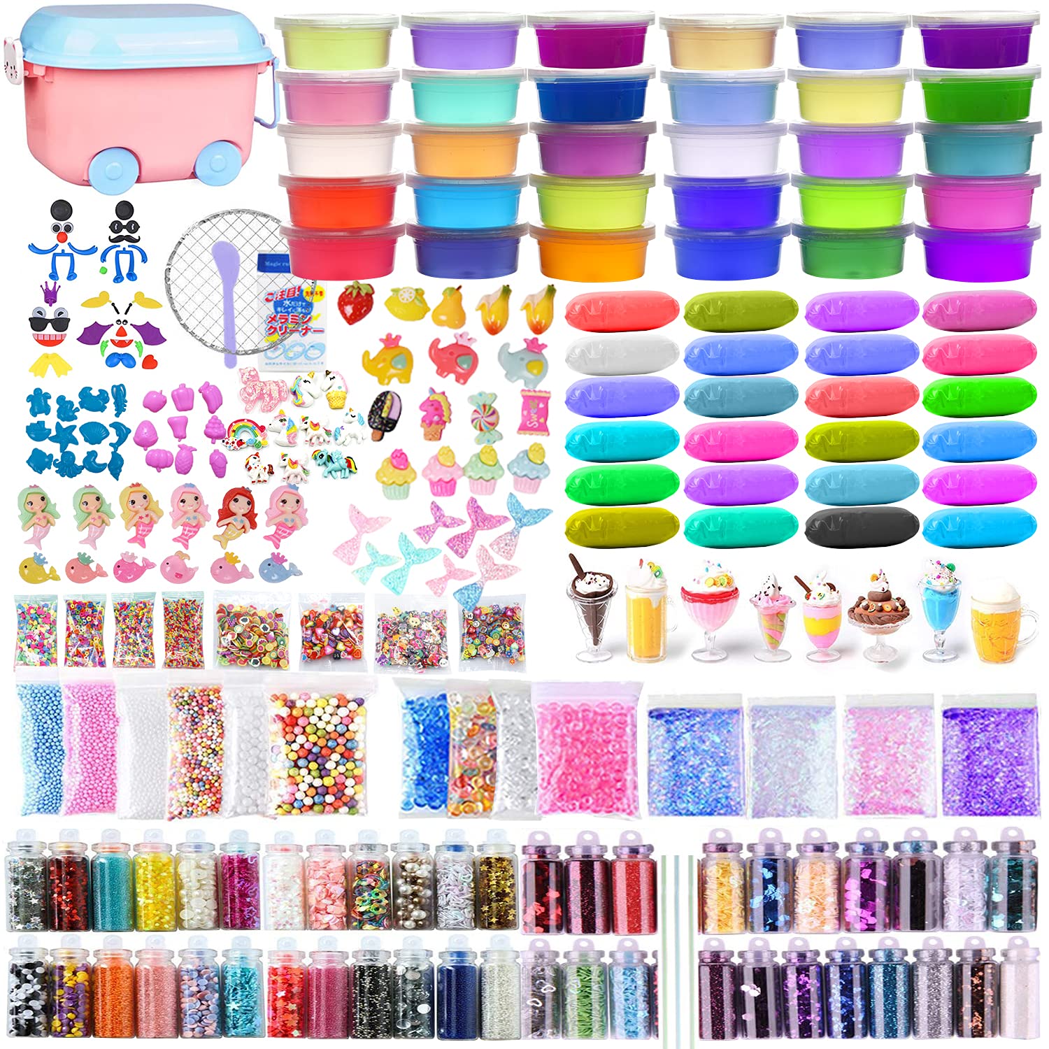 Amazon.co.jp: スライム キット 水晶粘土 DIY セット おもちゃ 手作り