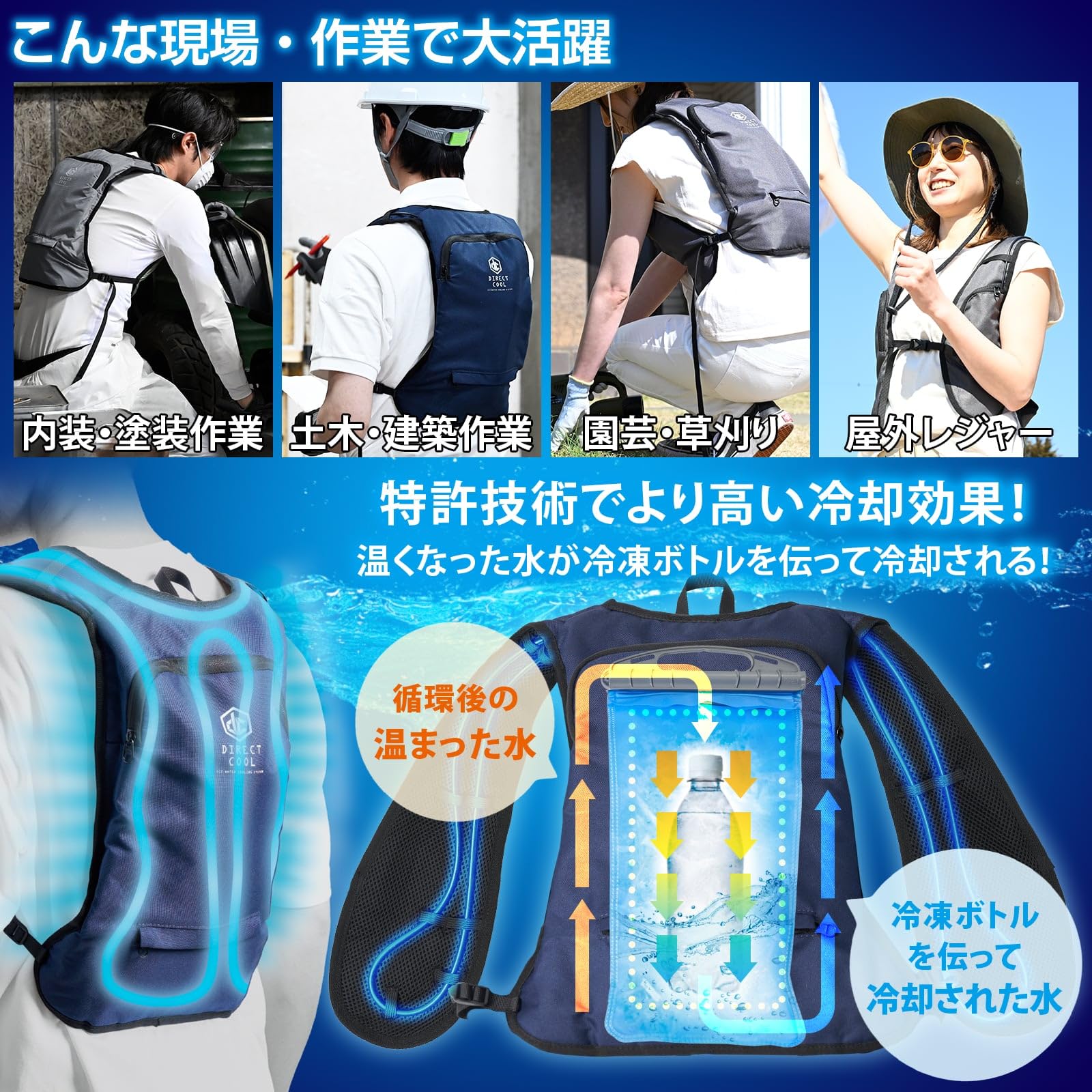 Amazon.co.jp: 山善(YAMAZEN) 水冷服 【2025年モデル】 ベスト 本体