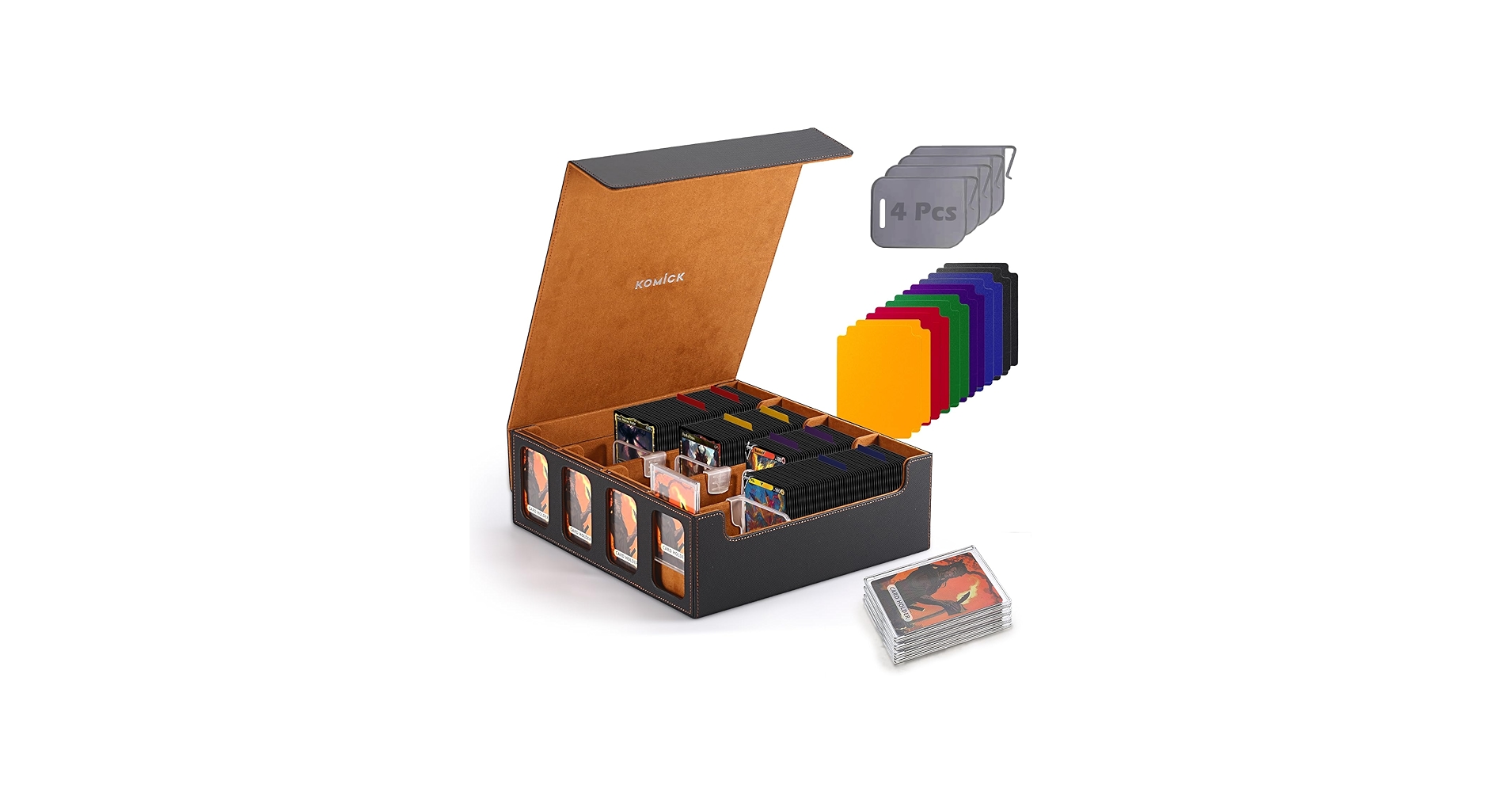 Amazon.com: Komick Ultra-Capacity 4-Row Trading Card Storage Box