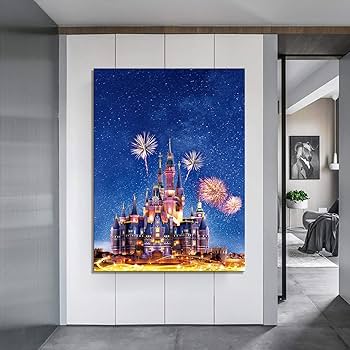 Amazon.co.jp: アートパネル ディズニー ミッキーマウス ディズニー 城