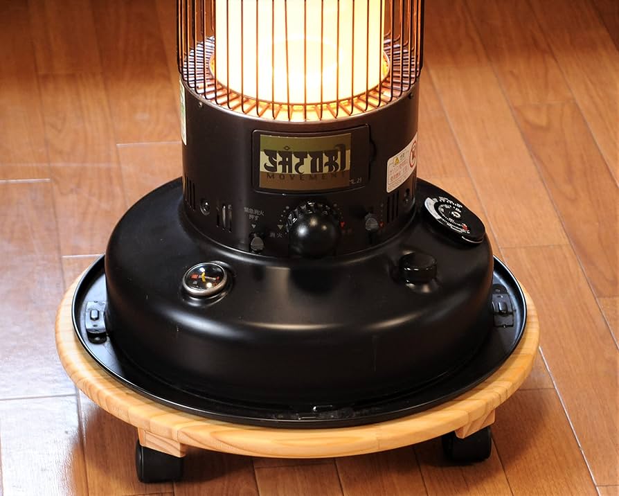 Amazon.co.jp: 円形木製ストーブ台車 直径45㎝ ウッドナチュラル