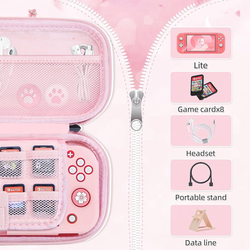Amazon.com: BRHE Pink Travel Carrying Case Accessories Kit for