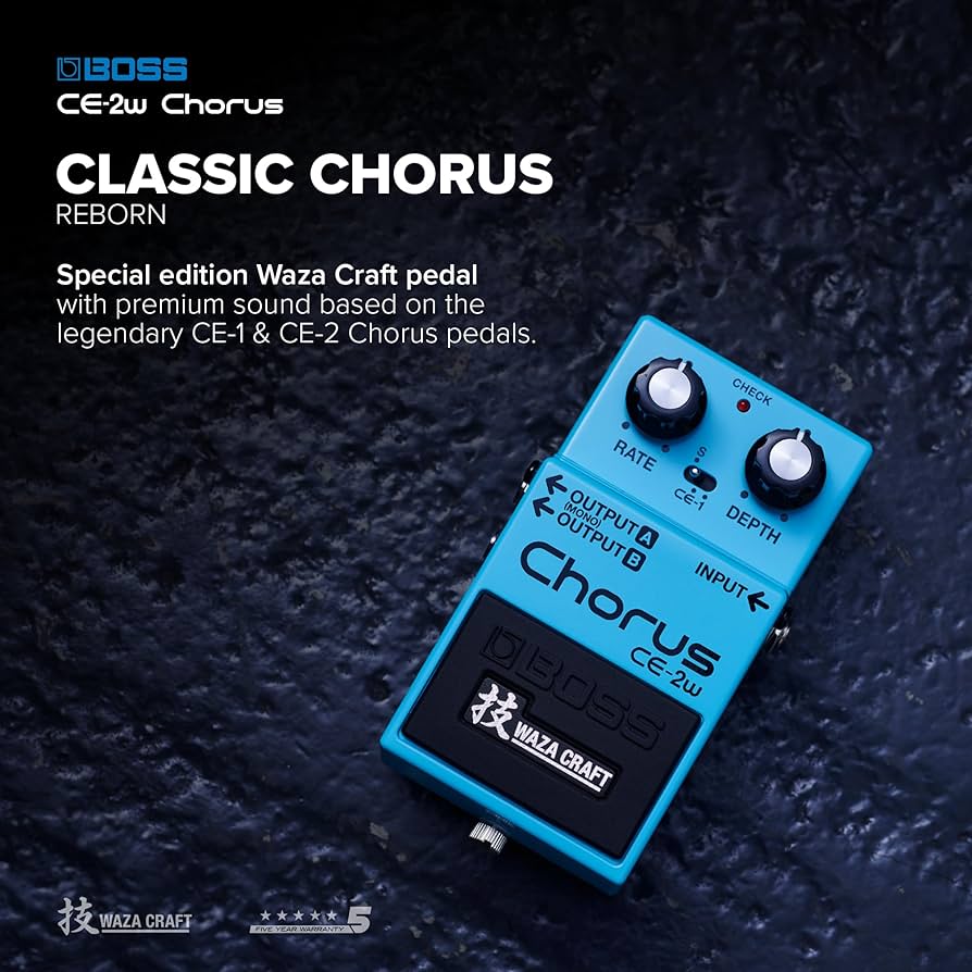 Amazon.com: BOSS CE-2W Chorus | Premium Waza Craft Guitar Effect