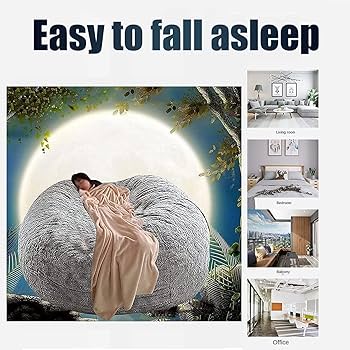 Amazon.co.jp: 大人のための巨大なビーンバッグチェアカバー、人をダメ