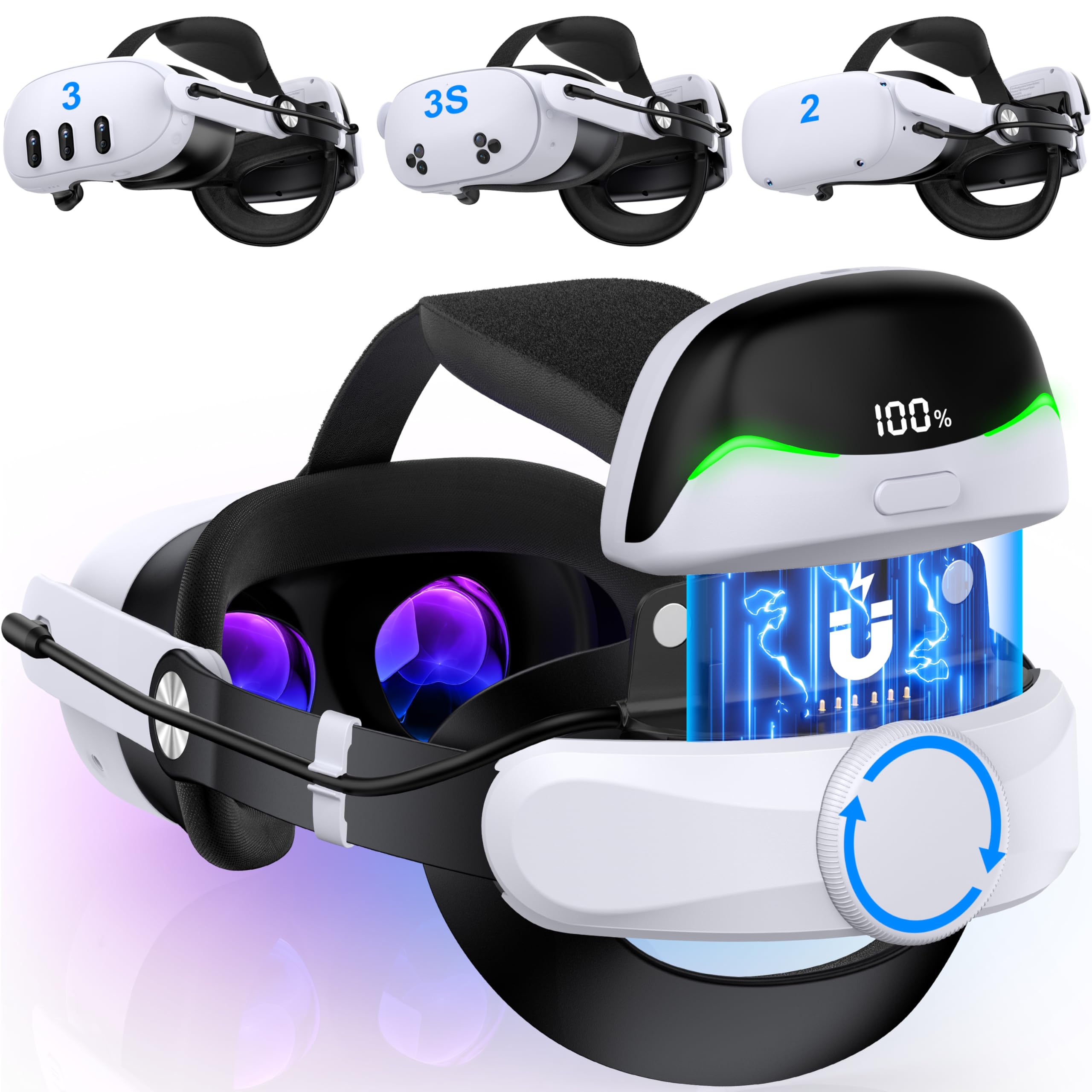 Amazon.co.jp: Elekasumi Meta Quest 3/Quest 3S/Quest 2用バッテリー