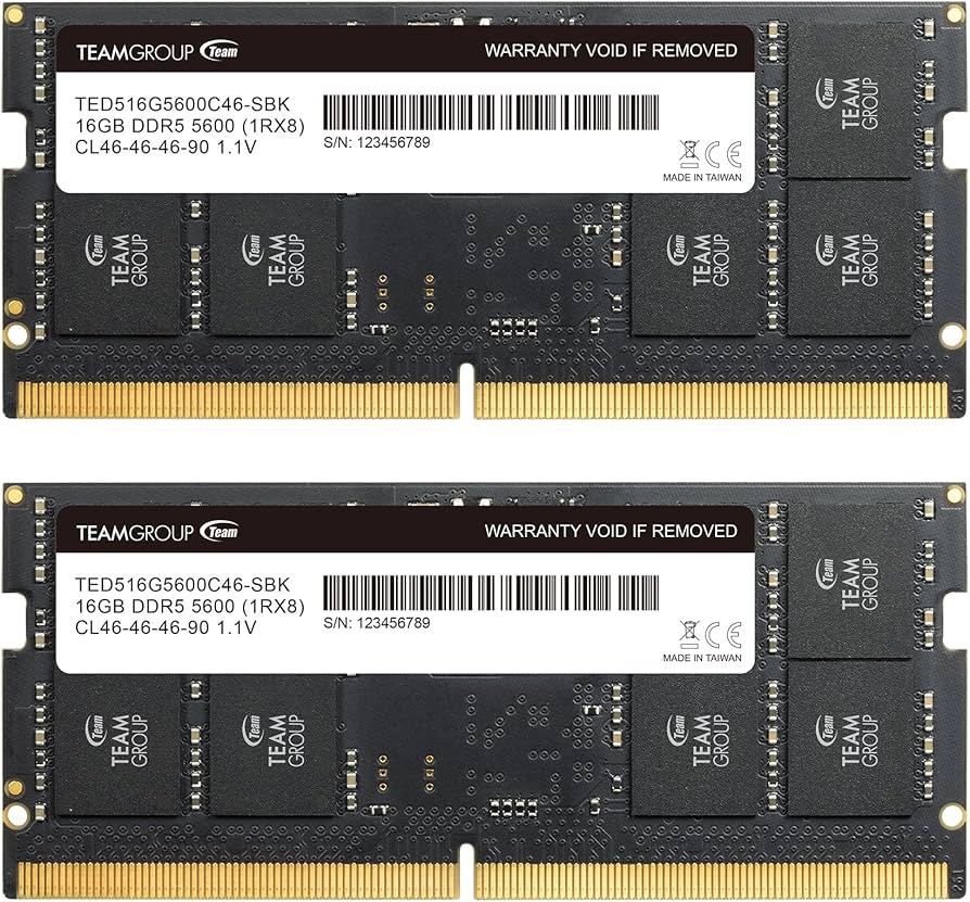 TEAMGROUP Elite SODIMM DDR5 32GB (2x16GB) 5600Mhz (PC5-44800) CL46