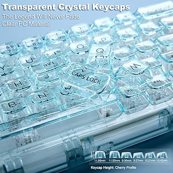 Amazon | YUNZII X71 メカニカルゲーミングキーボード 透明キー