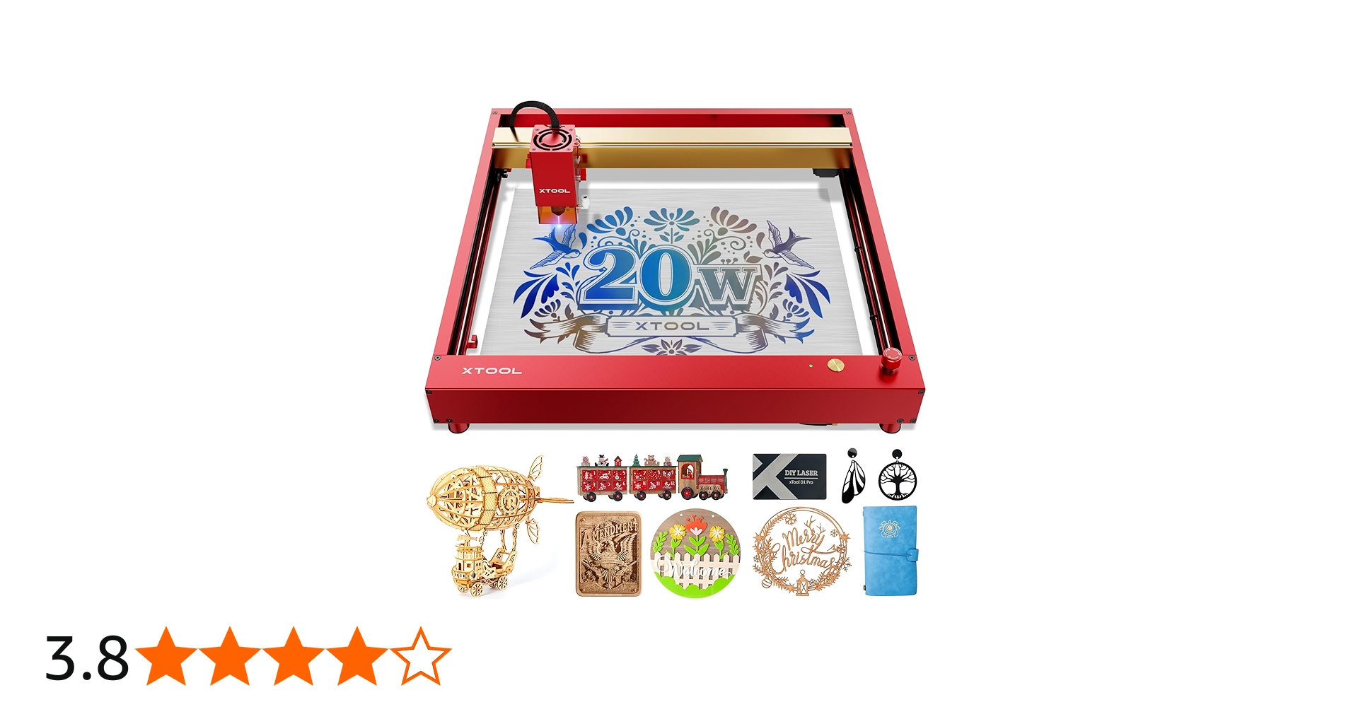 Amazon | xTool D1 Pro レーザー彫刻機 20Wレーザー高出力 家庭用 赤色
