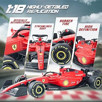 Amazon.com: BEZGAR 1:18 Ferrari F1 75 Remote Control Car - 2.4GHz