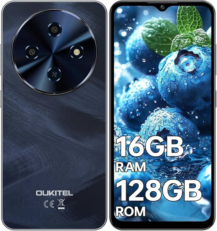 OUKITEL C5 Unlocked Cell Phone, 16GB RAM+128GB ROM/1TB Smartphone