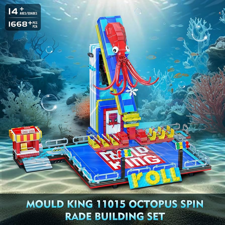 Amazon.co.jp: Mould King 11015 ファンタジー遊園地 タコスピナー