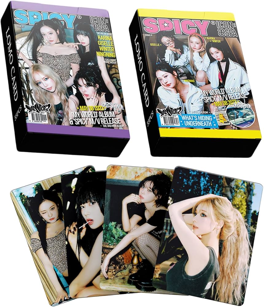 Amazon.co.jp: PYAJUU aespa フォトカード 55枚 Aespa Spicy アルバム