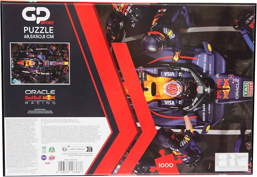 Amazon.com: GP Sport, Red Bull 2D Jigsaw Puzzle, Model F1 Top View