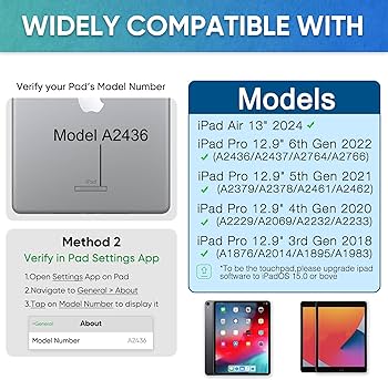 Amazon.com: doqo Keyboard case for iPad Air 13 (M2) 2024 and iPad