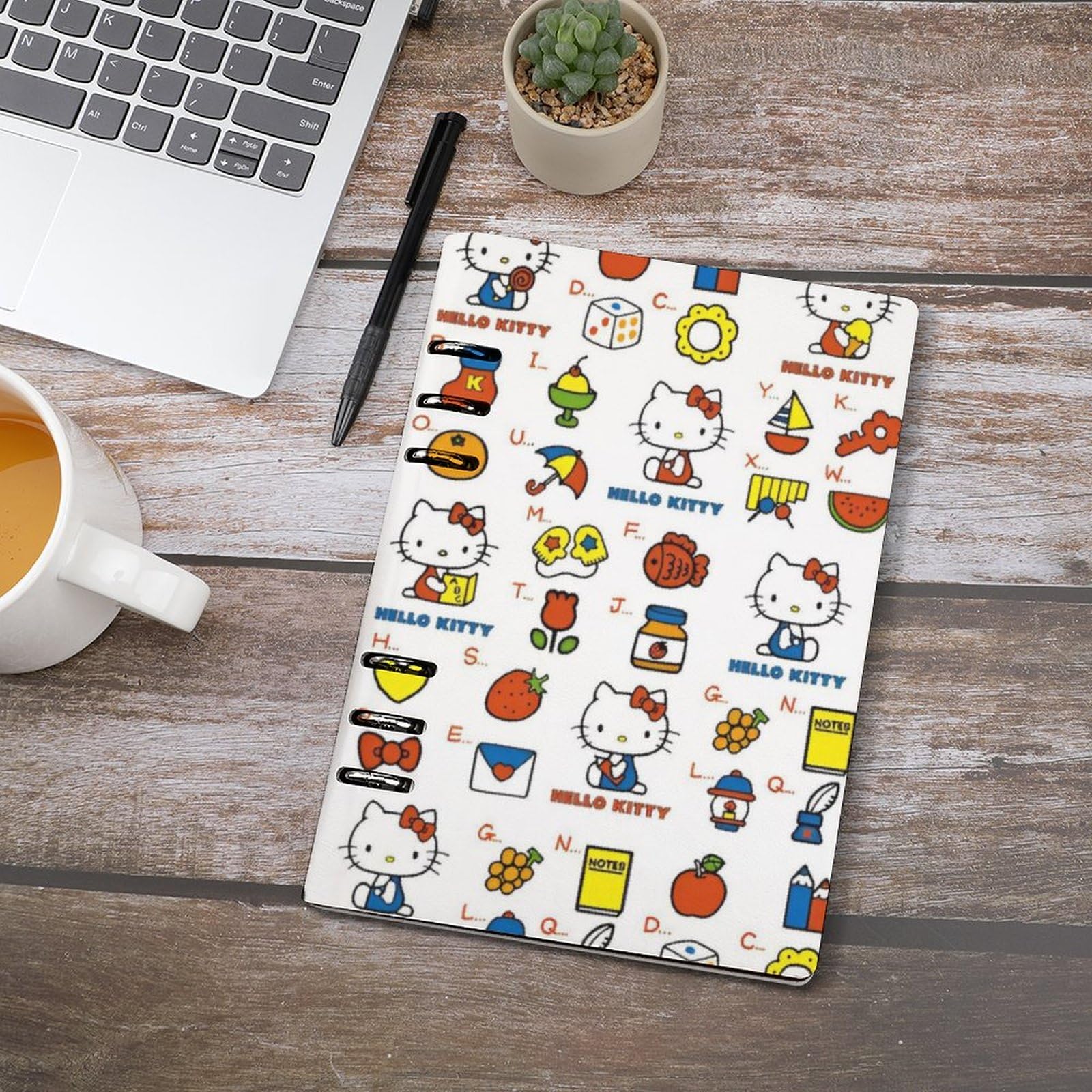 Amazon | ハローキティ システム手帳 PU ノートメモ帳 バインダー