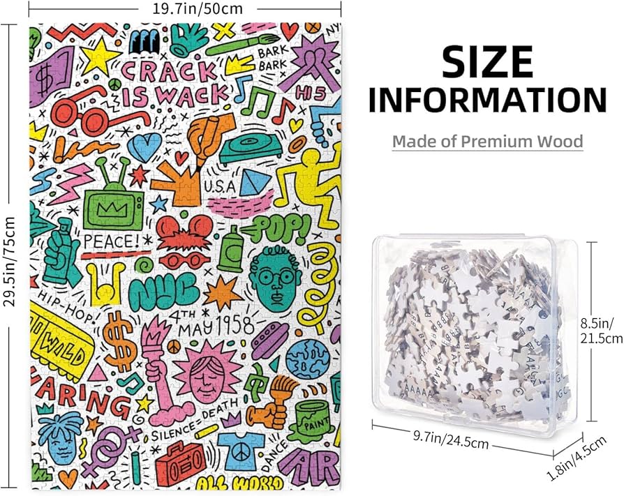 Amazon.co.jp: 1000ピース ジグソーパズル キース ヘリング パズル