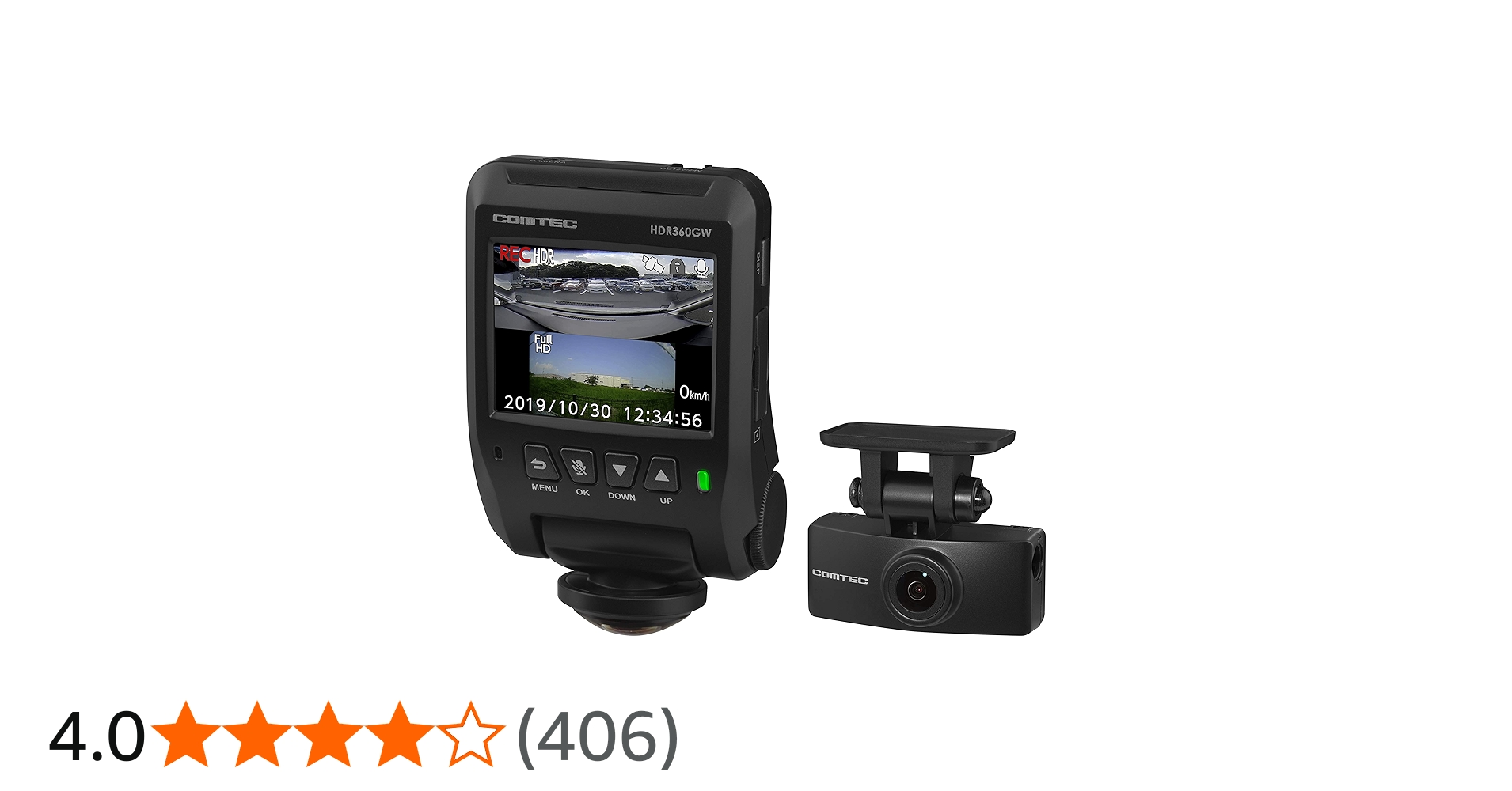 Amazon.co.jp: Comtec Car Dash Cam 360° Omnidirectional + Rear