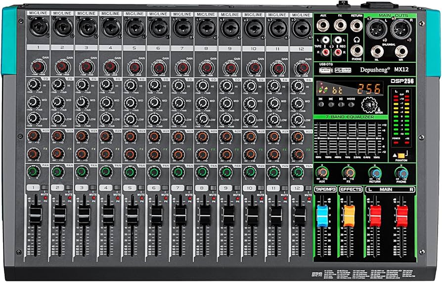 Amazon.com: Depusheng MX12 12 Channel Sound Mixer Audio Mixing