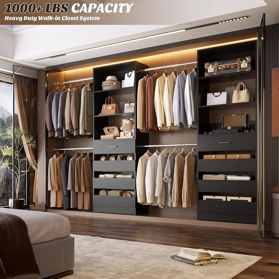 Amazon.com: Aheaplus Closet System, 4-9Ft Closet Organizer with 4