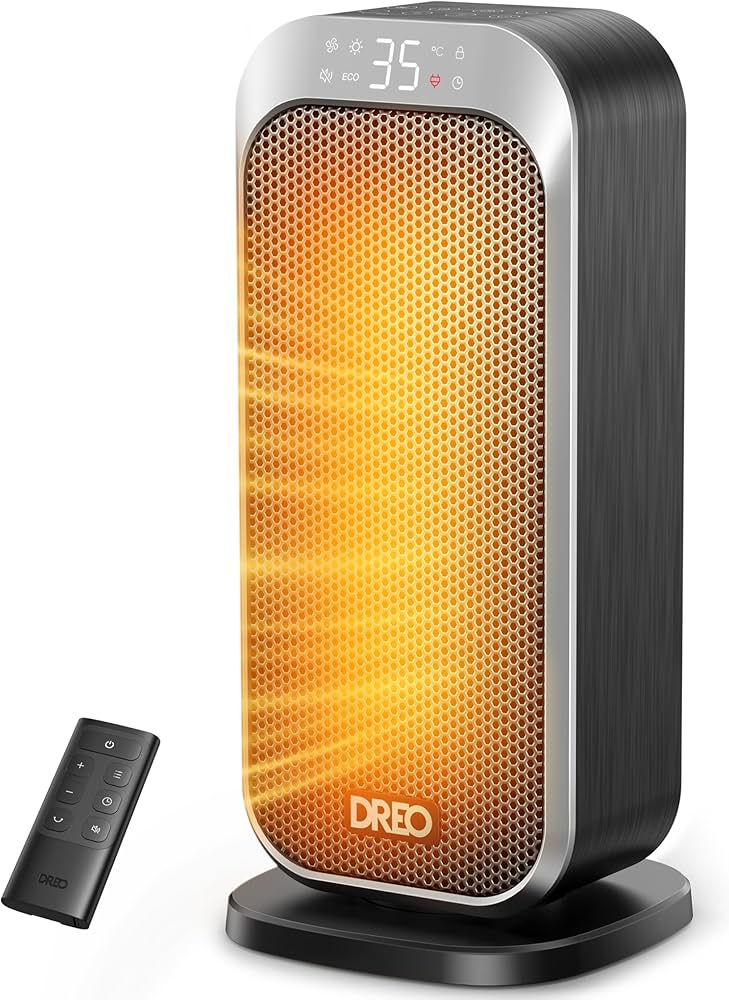 Amazon | DREO (ドレオ) 静音設計スペースヒーター、屋内用、1200wの