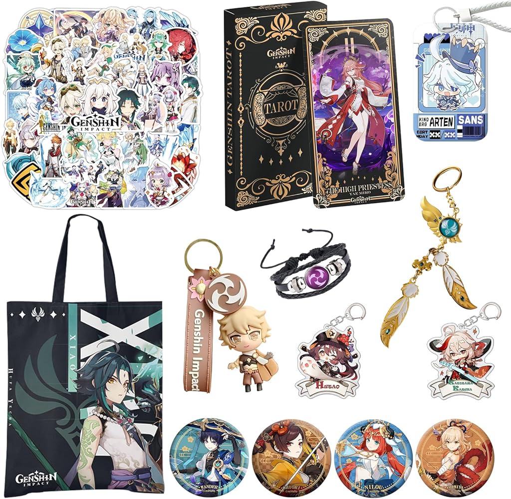 Amazon.co.jp: DIROLVON 原神 グッズ セット 福袋 魈 バッジ タロット