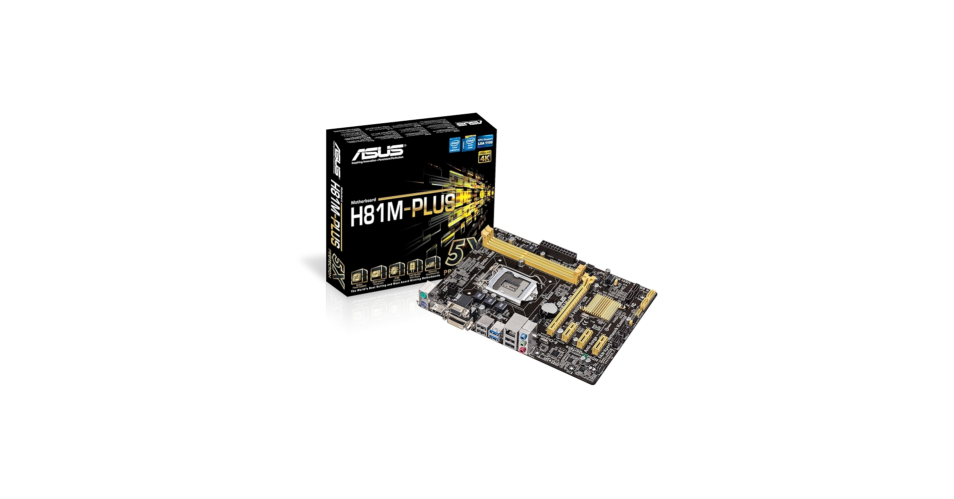 Amazon.com: Asus H81M-PLUS LGA 1150 Intel H81 HDMI SATA 6Gb/s, USB