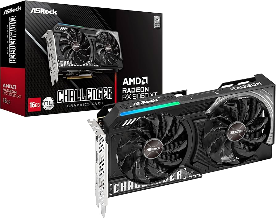 Amazon.com: ASRock Radeon RX 9060 XT Challenger 16GB GDDR6 OC