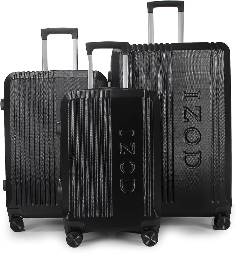 Amazon.com: IZOD Zane 3 Piece Expandable Hardside Luggage Set