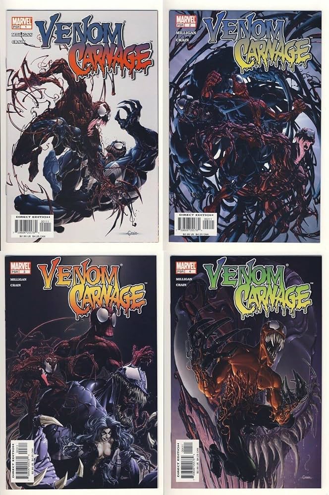 Venom vs Carnage Complete Set 1-4 (2004): Peter Milligan: Amazon
