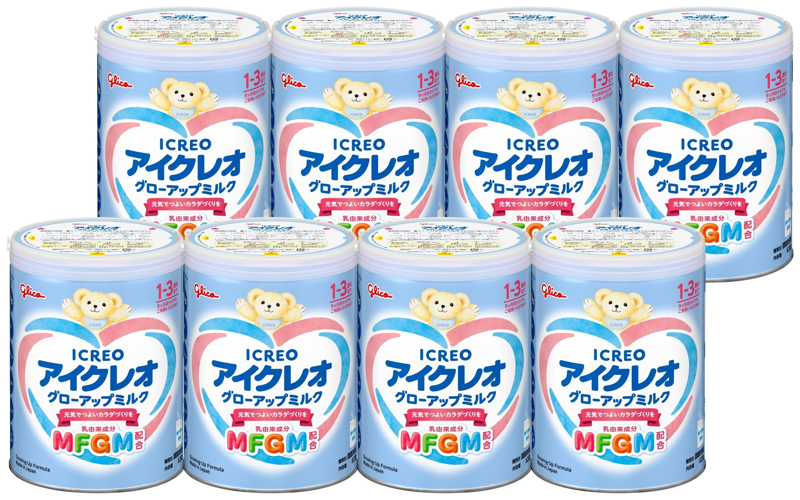 Amazon.co.jp: アイクレオ グローアップミルク 820g×8缶 江崎グリコ