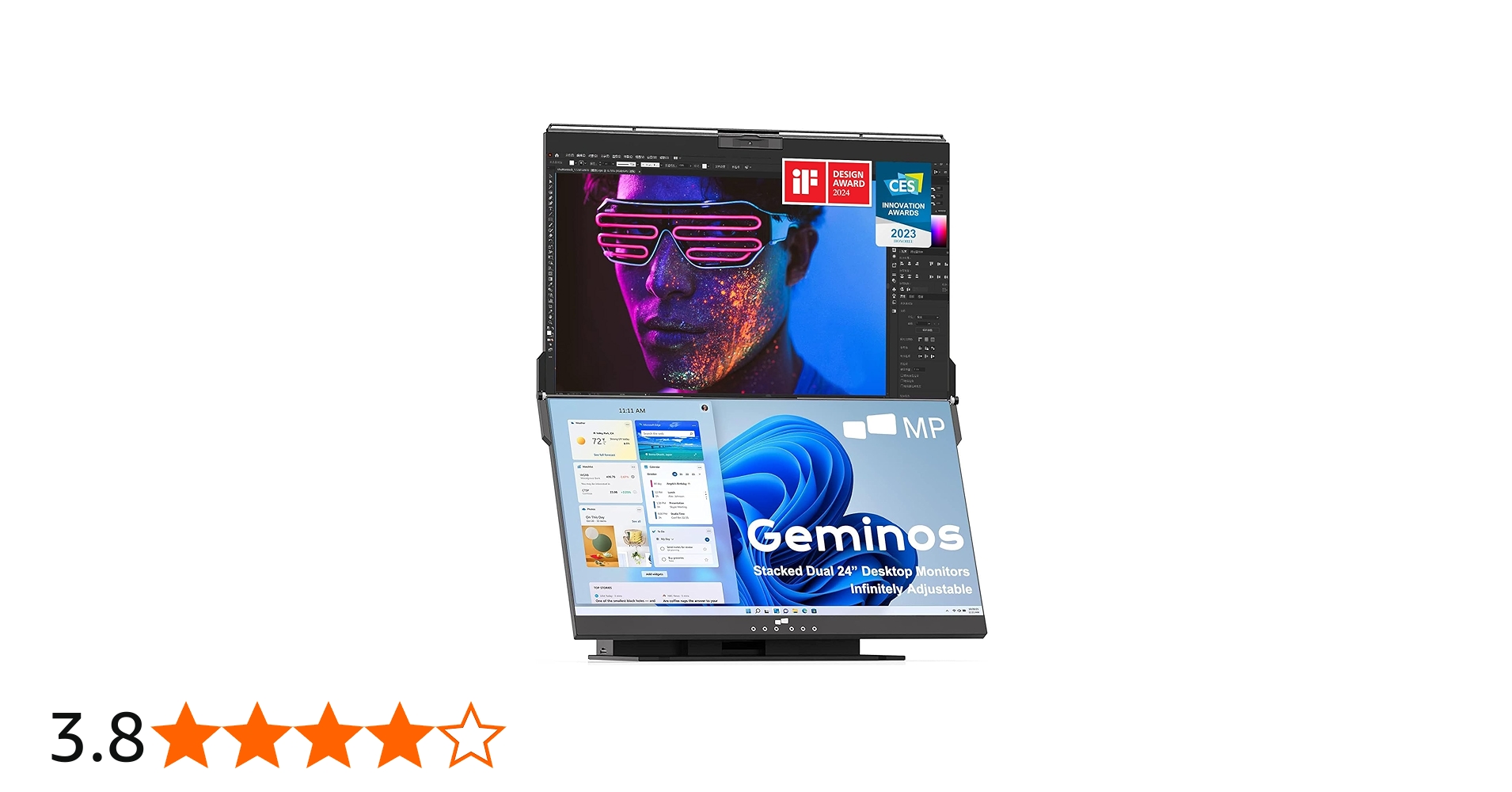 Amazon.co.jp: Geminos デュアル モバイルモニター 24インチ FHD1080P