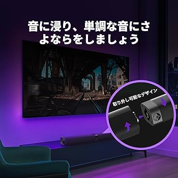 Amazon.co.jp: HolyCrab サウンドバー 2 in 1 取り外し可能 テレビ