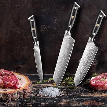 Amazon | KyushuBlade 包丁3本セット【三徳+牛刀+ペティナイフ】プロ用