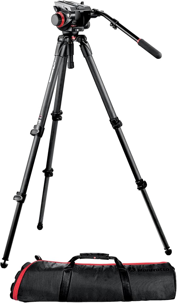 Amazon | Manfrotto ビデオキット カーボンファイバー三脚 504HD-535K
