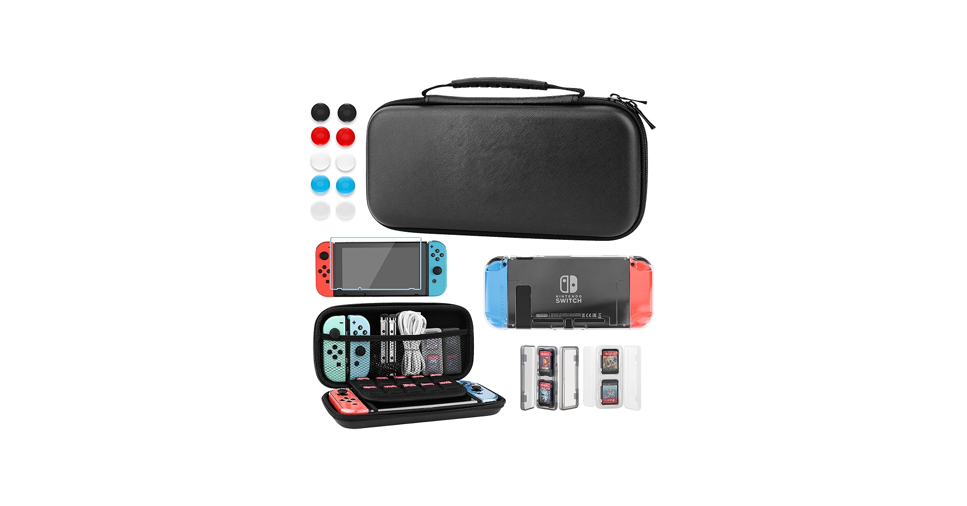 Amazon.com: GLDRAM Black Carrying Case for Nintendo Switch, 11 in