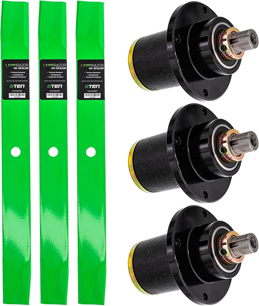 Amazon.com : 8TEN Deck Blade Spindle Kit Set Combo 60 inch for Bad