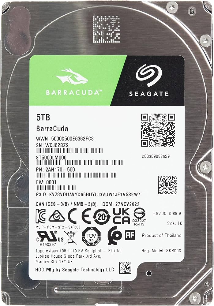 Amazon | (5TB, BarraCuda) - Seagate BarraCuda 5 TB 2.5 inch