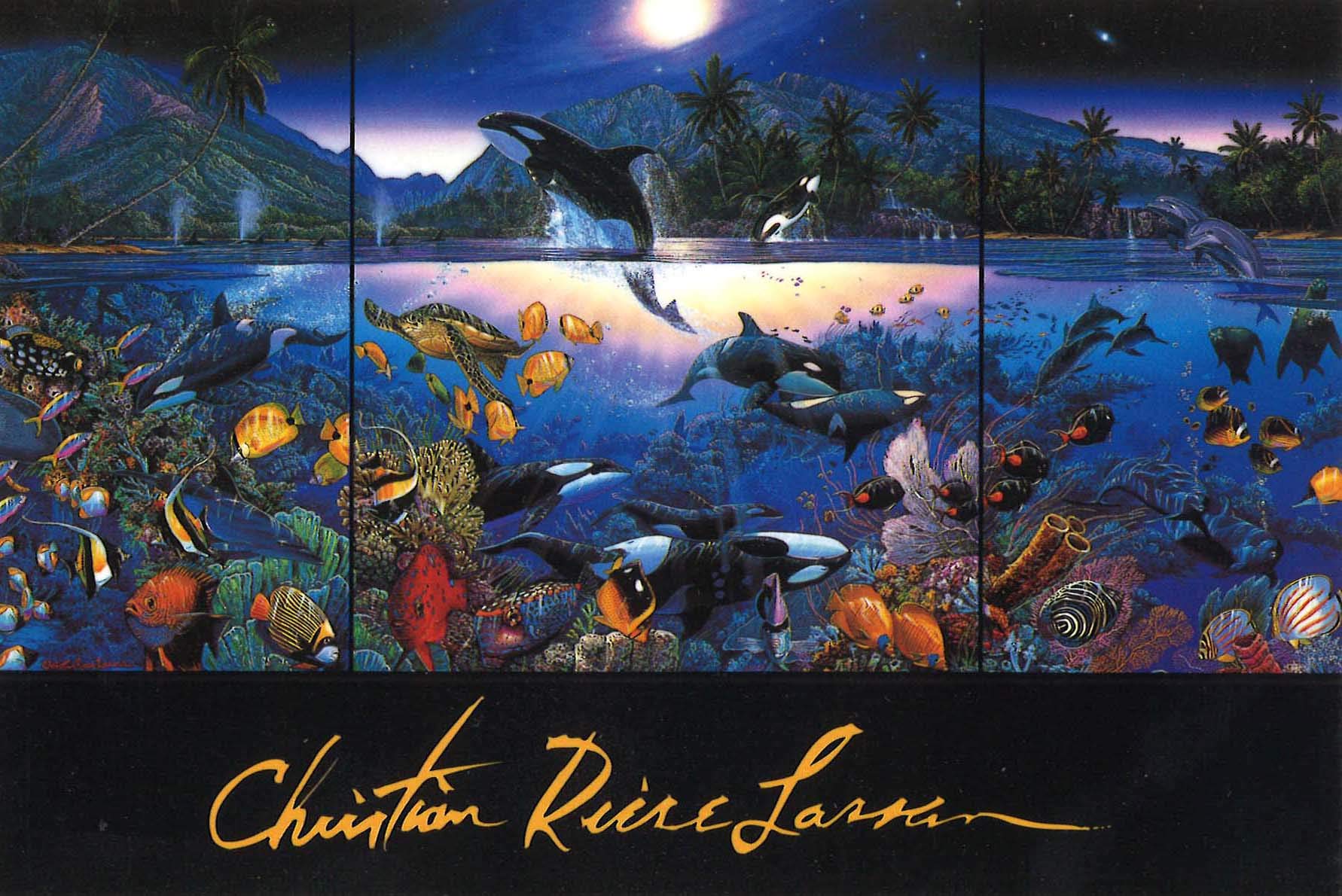 Amazon.co.jp: Christian Riese Lassen絵画額 □ラッセン 1500絵画額