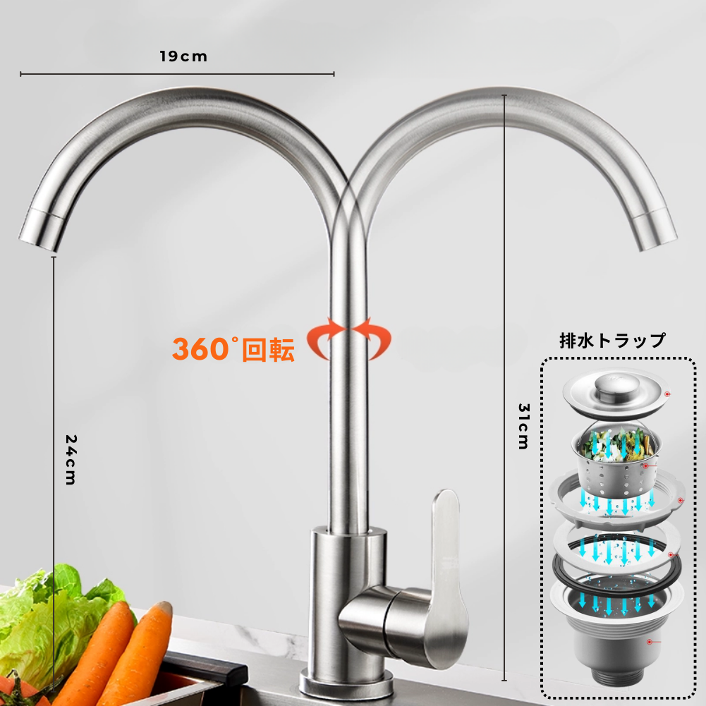 Amazon.co.jp: MISHIP ガーデンシンク キッチン用流し台 ステンレス製