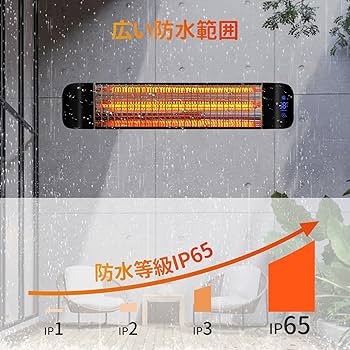 Amazon | ZAPJQL 電気ストーブ 屋外ヒーター 壁掛け式 カーボン