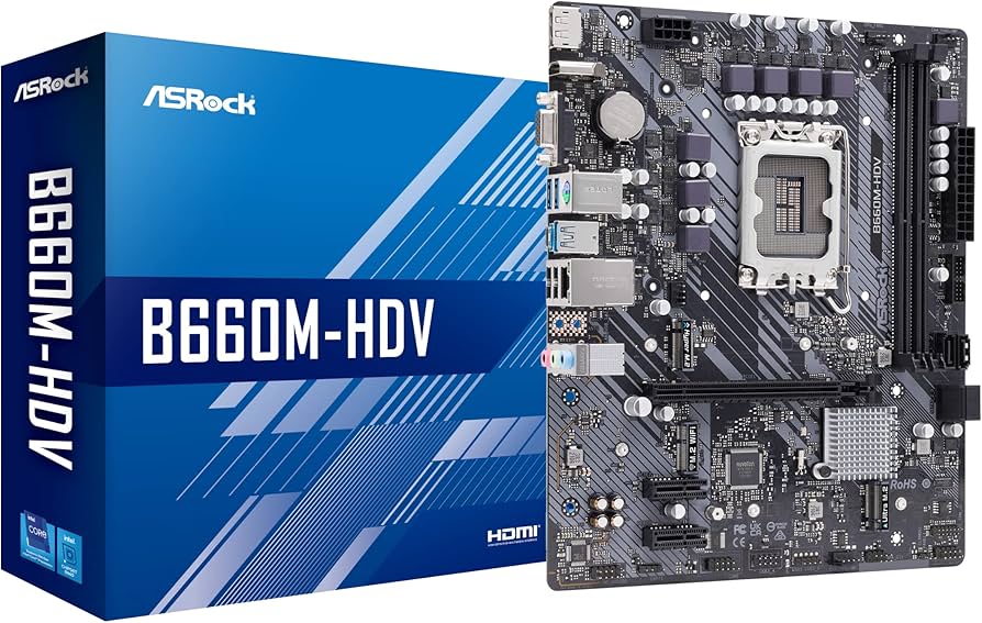 ASRock B660M MicroATX Motherboard B660M-HDV Intel B660 Series CPU