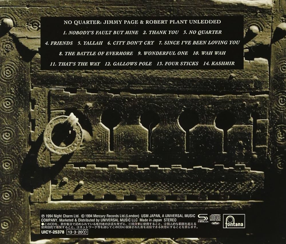 Amazon.co.jp: ノー・クォーター - ジミー・ペイジ&ロバート・プラント
