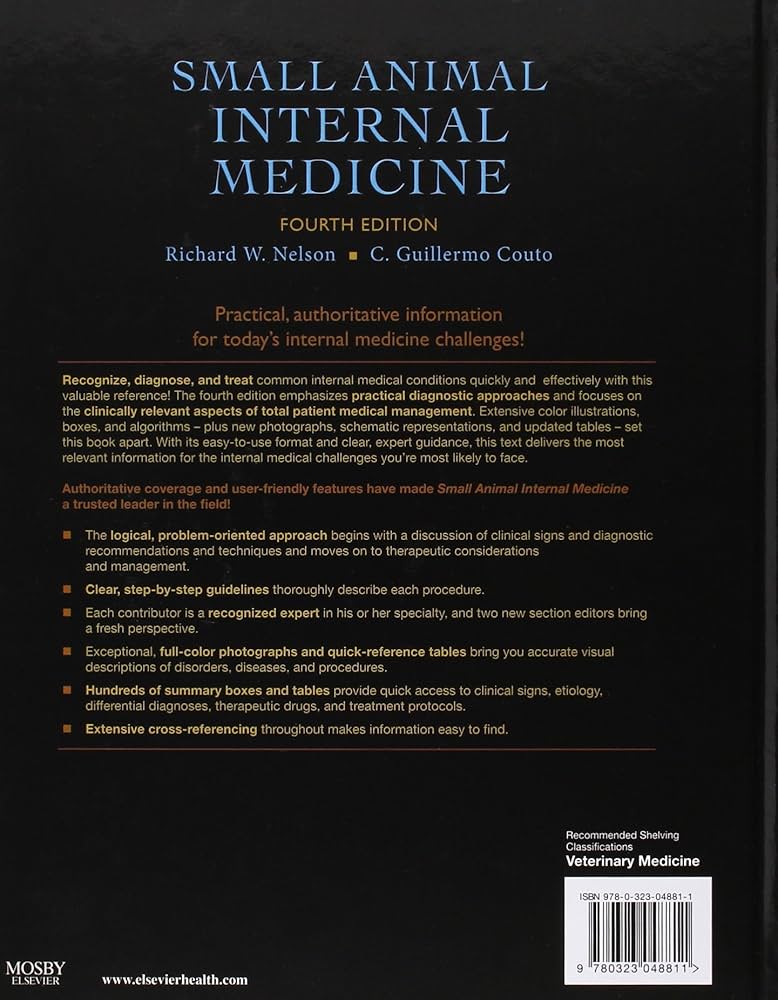 Amazon | Small Animal Internal Medicine, 4e | Nelson DVM, Richard