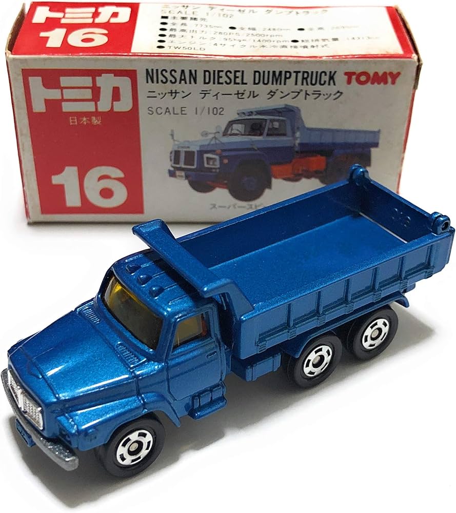 Amazon | トミカ 日本製 16 日産 ディーゼル ダンプトラック 1/102 赤