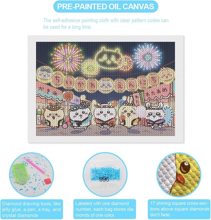 Amazon | ダイヤモンドアート ちい-かわ ダイヤモンドペインティング
