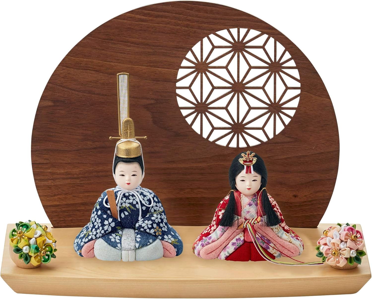 丹青堂 若菜雛 木製七段飾り 雛人形 若菜雛 木製七段飾り 【丹青堂製