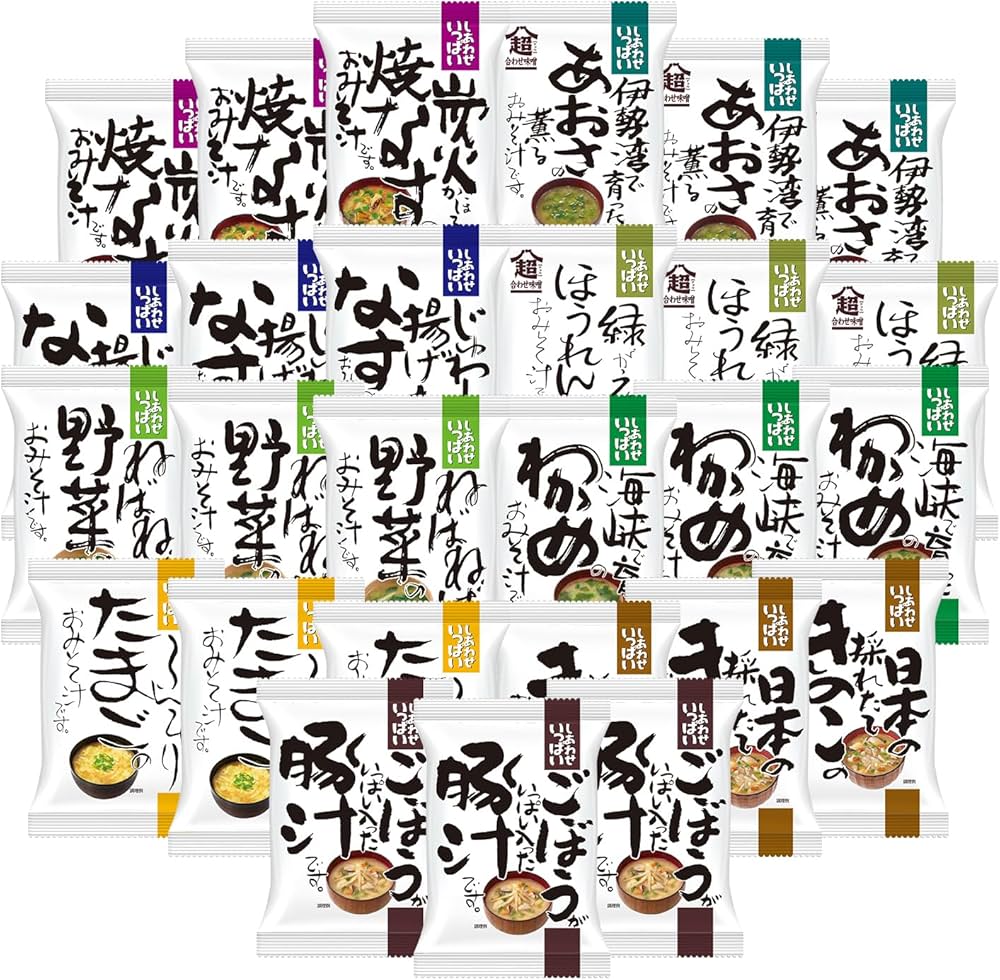 Amazon | コスモス食品 フリーズドライ 味噌汁 しあわせ味噌汁セット 9