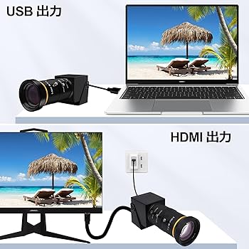 Amazon.co.jp: HDMI USB Camera 4K 60FPS ウェブカム USB3.0 10倍光学